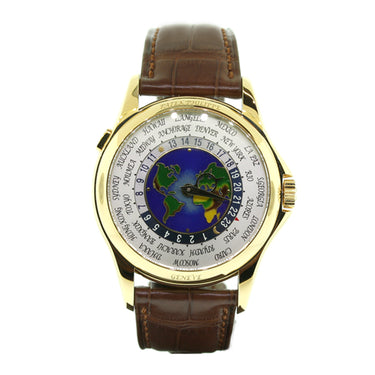 PATEK PHILIPPE PRE-OWNED 5131J YELLOW GOLD WORLD TIME ENAMEL DIAL