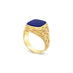 18CT YELLOW GOLD LAPIS LAZULI GENTS SIGNET RING (Thumbnail 3)