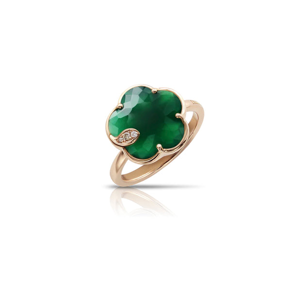 PASQUALE BRUNI 'PETIT JOLI' 18CT ROSE GOLD GREEN AGATE RING (Image 1)