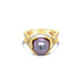 TAHITIAN PEARL AND DIAMOND RING, SET IN 18CT YELLOW GOLD (Thumbnail 1)