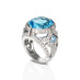 18CT WHITE GOLD BLUE TOPAZ AND DIAMOND COCKTAIL RING (Thumbnail 4)