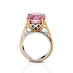 18CT WHITE GOLD AND ROSE GOLD PINK TOURMALINE AND DIAMOND DRESS RING (Thumbnail 3)