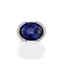 18CT WHITE GOLD IOLITE AND DIAMOND COCKTAIL RING (Thumbnail 1)