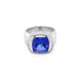 5.08CT CUSHION CUT TANZANITE AND DIAMOND RING (Thumbnail 1)