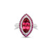 18CT WHITE AND ROSE GOLD PINK TOURMALINE, SAPPHIRE AND DIAMOND MARQUISE CUT DRESS RING (Thumbnail 1)