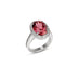 18CT WHITE GOLD OVAL CUT PINK TOURMALINE AND DIAMOND DRESS RING (Thumbnail 2)