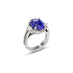 6.73CT OVAL SHAPE TANZANITE AND DIAMOND RING SET IN 18CT WHITE GOLD (Thumbnail 2)