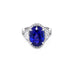 6.73CT OVAL SHAPE TANZANITE AND DIAMOND RING SET IN 18CT WHITE GOLD (Thumbnail 1)