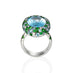 'QUEEN OF ATLANTIS' 18CT WHITE GOLD SKY BLUE TOPAZ, TSAVORITE GARNET AND DIAMOND DRESS RING (Thumbnail 4)