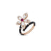 ROBERTO COIN TIARÉ 18CT ROSE GOLD MOTHER OF PEARL, RUBELLITE, BLACK CERAMIC & DIAMOND RING (Thumbnail 3)
