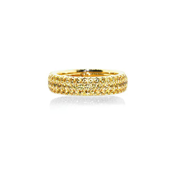 DEMEGLIO 18CT YELLOW GOLD YELLOW SAPPHIRE RING (Image 1)