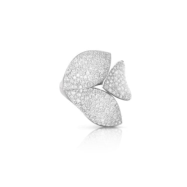 PASQUALE BRUNI 'GIARDINI SEGRETI' 18CT WHITE GOLD 2.15CT DIAMOND THREE LEAVES RING