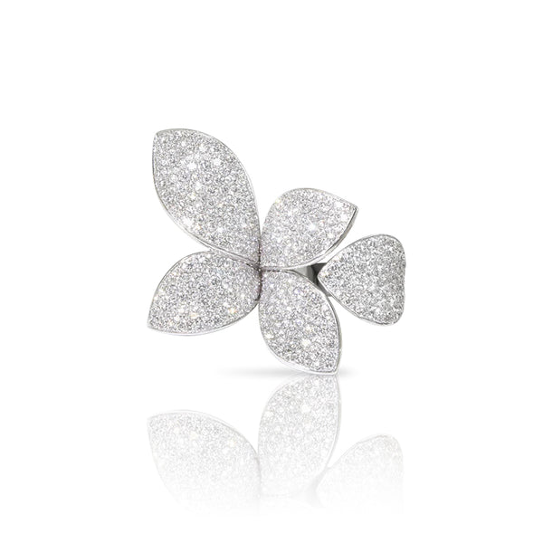 PASQUALE BRUNI 'GIARDINI SEGRETI' 18CT WHITE GOLD FIVE PETAL DIAMOND RING (Image 1)