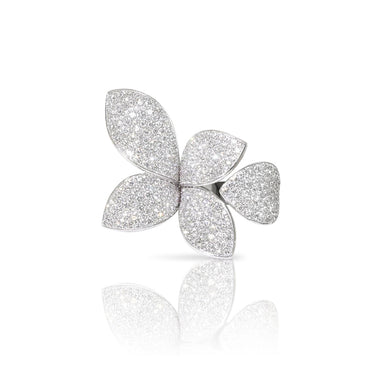 PASQUALE BRUNI 'GIARDINI SEGRETI' 18CT WHITE GOLD FIVE PETAL DIAMOND RING