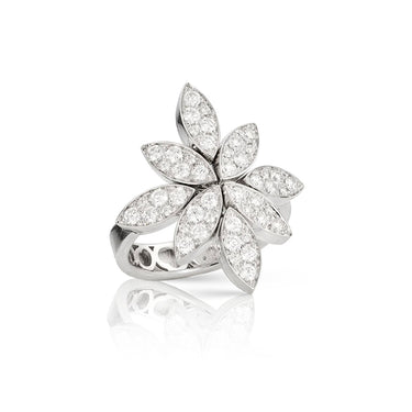 PASQUALE BRUNI GHIRLANDA LUCE DI LOTO 18CT WHITE GOLD DIAMOND RING