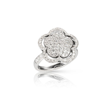 PASQUALE BRUNI BON TON 18CT WHITE GOLD ONYX & DIAMOND RING