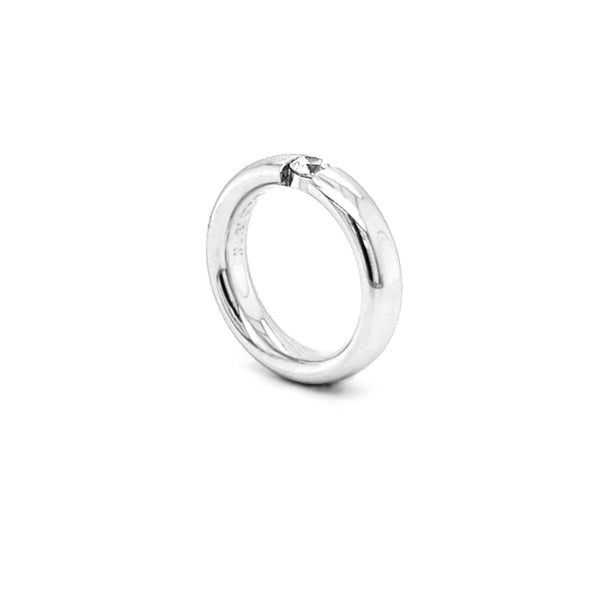 18CT WHITE GOLD DIAMOND SET RING (Image 2)