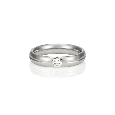 18CT WHITE GOLD DIAMOND SET BAND