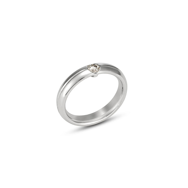 18CT WHITE GOLD DIAMOND SET BAND (Image 1)