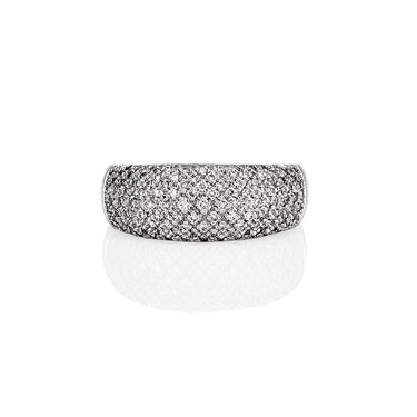 18ct WHITE GOLD PAVE DIAMOND BAND