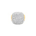 18CT YELLOW GOLD AND WHITE GOLD PAVE DIAMOND RING (Thumbnail 3)