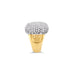 18CT YELLOW GOLD AND WHITE GOLD PAVE DIAMOND RING (Thumbnail 2)