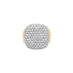 18CT YELLOW GOLD AND WHITE GOLD PAVE DIAMOND RING (Thumbnail 2)