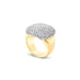 18CT YELLOW GOLD AND WHITE GOLD PAVE DIAMOND RING (Thumbnail 1)
