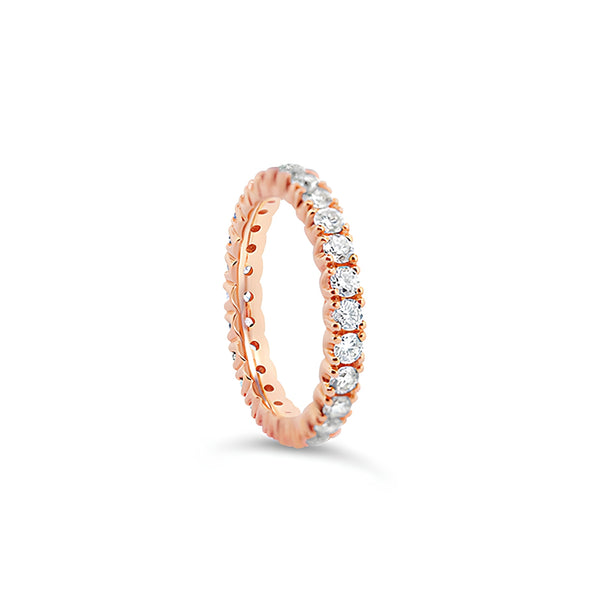 18CT ROSE GOLD DIAMOND ETERNITY BAND (Image 3)