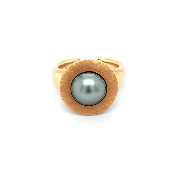 JORG HEINZ 'MAGIC' 18CT ROSE GOLD TAHITIAN PEARL AND DIAMOND RING (Image 1)