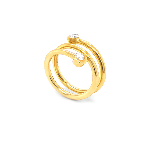 STOCKERT 18CT YELLOW GOLD DIAMOND RING (Image 2)