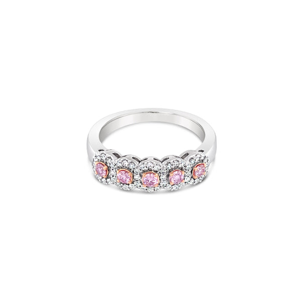 0.21CT FANCY PINK ROUND BRILLIANT CUT ARGYLE PINK DIAMOND RING (Image 1)