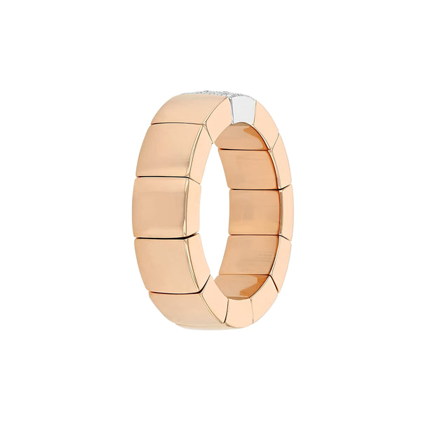 DEMEGLIO SCACCO ROSE AND WHITE GOLD STRETCH DIAMOND RING (Image 2)