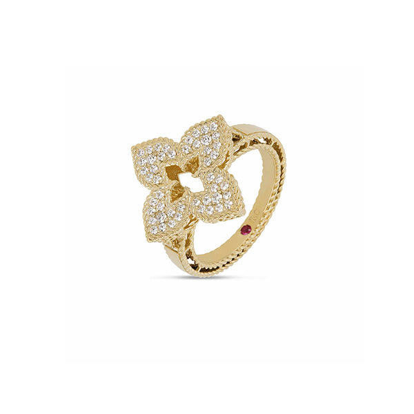 ROBERTO COIN VENETIAN PRINCESS 18CT YELLOW GOLD DIAMOND RING (Image 2)