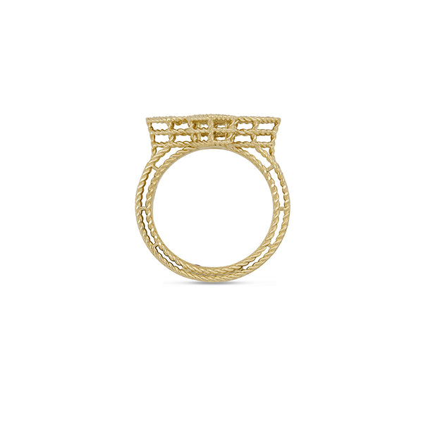 ROBERTO COIN VENETIAN PRINCESS 18CT YELLOW GOLD DIAMOND RING (Image 3)