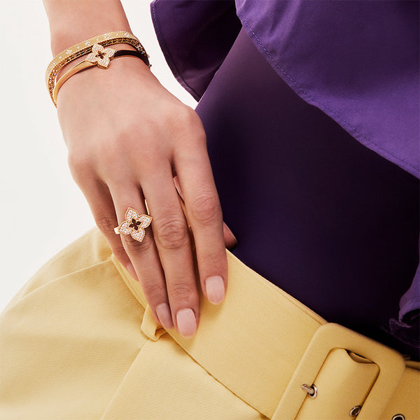 ROBERTO COIN VENETIAN PRINCESS 18CT YELLOW GOLD DIAMOND RING (Image 4)