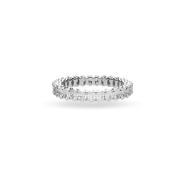 DEMEGLIO OVAL CUT DIAMOND 18CT WHITE GOLD ETERNITY RING (Image 1)