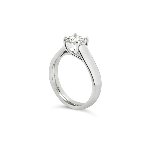 PLATINUM 0.76CT 'ASSCHER CUT' DIAMOND ENGAGEMENT RING (Image 2)