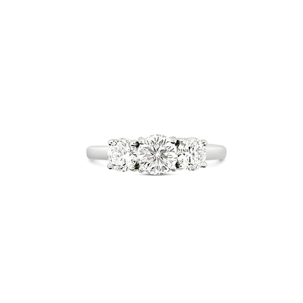 PLATINUM THREE STONE "CENTO" DIAMOND RING WITH ARGYLE PINK DIAMONDS (Image 1)