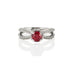 PLATINUM BURMESE RED SPINEL & DIAMOND RING (Thumbnail 1)