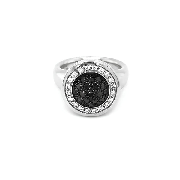 JORG HEINZ 'MAGIC' 18CT WHITE GOLD AND 18CT ROSE GOLD BLACK, WHITE AND BROWN DIAMOND RING (Image 2)