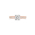 18CT WHITE AND ROSE GOLD CUSHION CUT AND ROUND BRILLIANT CUT DIAMOND RING (Thumbnail 1)