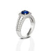 18CT WHITE GOLD 1.25CT CEYLON SAPPHIRE & DIAMOND HALO RING (Thumbnail 3)