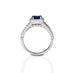 18CT WHITE GOLD 1.25CT CEYLON SAPPHIRE & DIAMOND HALO RING (Thumbnail 2)