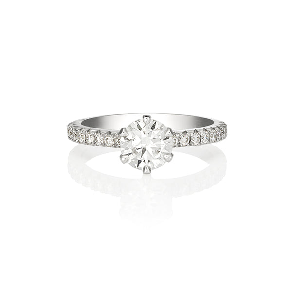 PLATINUM 1.00CT DIAMOND RING (Image 1)