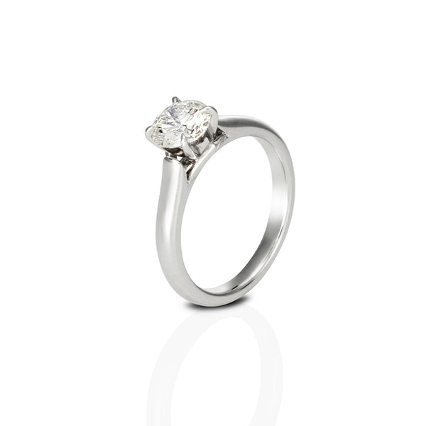 PLATINUM 1.01CT DIAMOND RING (Image 3)