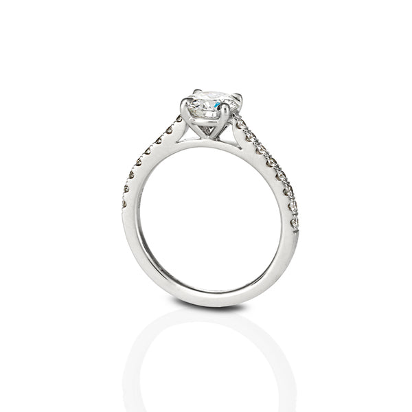 PLATINUM 1.00CT DIAMOND RING (Image 2)