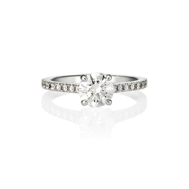 PLATINUM 1.00CT DIAMOND RING