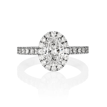 PLATINUM 1.07CT OVAL DIAMOND RING