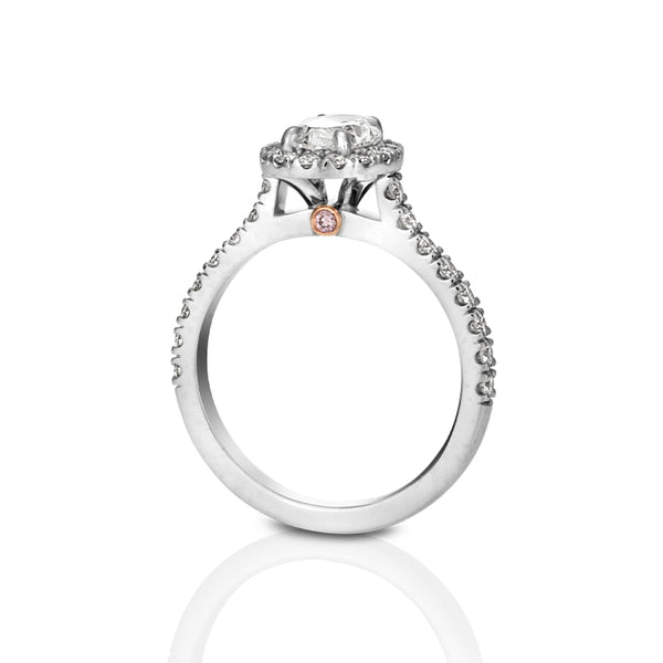 PLATINUM 1.07CT OVAL DIAMOND RING (Image 2)